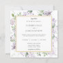 Chic Lilac Purple Floral Greenery Wedding Square Invitation