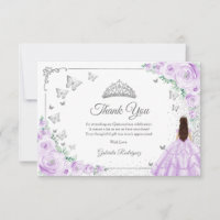 Chic Lilac Purple Roses Silver Quinceanera