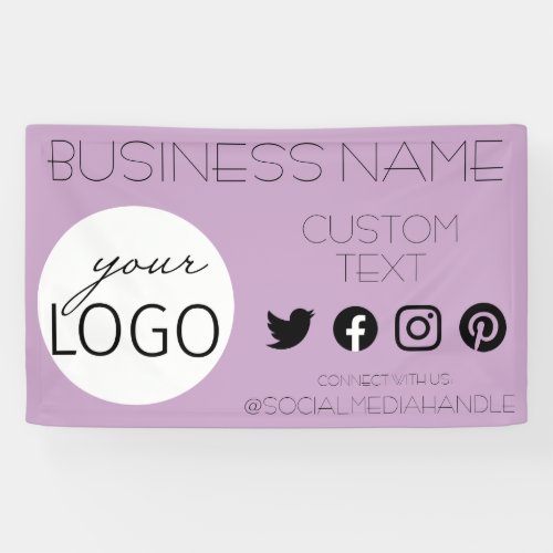 Chic Lilac Social Media Business Logo Promotional Banner