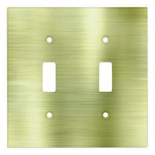 Chic Lime Green Brushed Metal Light Switch Cover