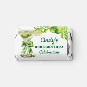 Chic Lime Martini 100th Birthday Hershey's Miniatures