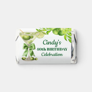 Chic Lime Martini 40th Birthday Hershey's Miniatures