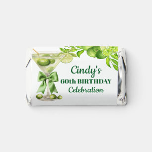 Chic Lime Martini 60th Birthday Hershey's Miniatures