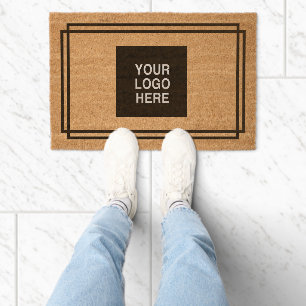 Chic Line Custom Brand Logo For Business - Square Fiber Doormat