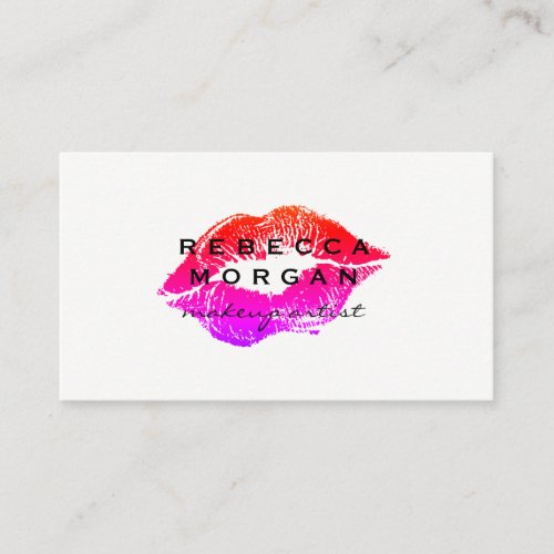 Chic Lipstick Kiss Business Card