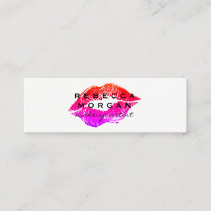 Chic Lipstick Kiss Mini Business Card