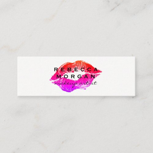 Chic Lipstick Kiss Mini Business Card