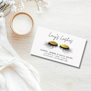 Chic Long Lush Lashes Makeup Artist Business Card