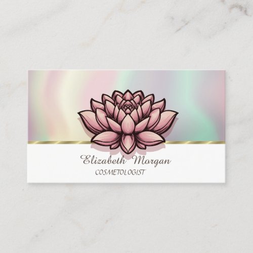 Chic Lotus Colorful Business Card