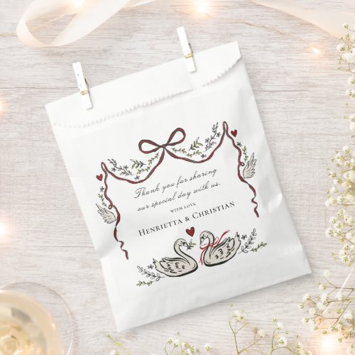 Chic Love Birds Wedding Favor Bags