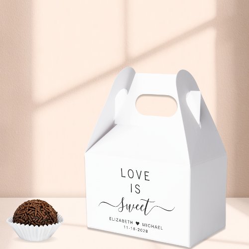 Chic Love Is Sweet Wedding Favor Boxes