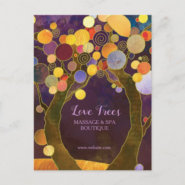 Chic Love Trees Business Multi Purpose Postcard (Front)
