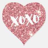 Pink glitter heart - PRINTED IMAGE Sticker for Sale by Mhea