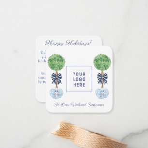 Chic Loyal Client Holidays Thank You Discount Logo Note Card