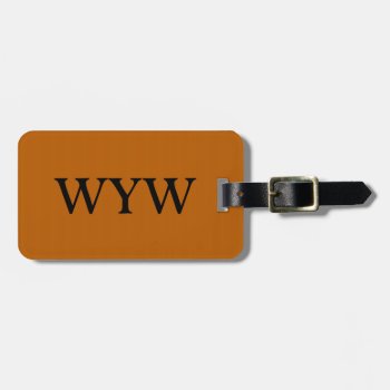 Chic Luggage/bag/gift/tag 32 Orange  Solid Luggage Tag by GiftMePlease at Zazzle