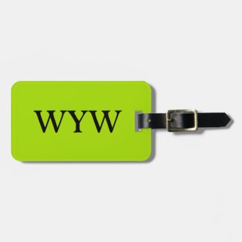 Chic Luggage/bag/gift/tag 62 Vivid Green  Solid Luggage Tag by GiftMePlease at Zazzle
