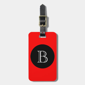 CHIC LUGGAGE/BAG TAG_01 RED/BLACK/MONOGRAM LUGGAGE TAG