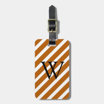 Chic Luggage/bag Tag_34-orange White Stripes Luggage Tag by GiftMePlease at Zazzle