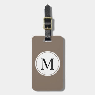 CHIC LUGGAGE/BAG TAG_MODERN SOFT BROWN/WHITE/BLACK LUGGAGE TAG