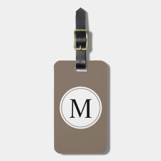 CHIC LUGGAGE/BAG TAG_MODERN SOFT BROWN/WHITE/BLACK LUGGAGE TAG