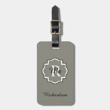 Chic Luggage/bag Tag_"mr" Grayge/black/white Luggage Tag by GiftMePlease at Zazzle