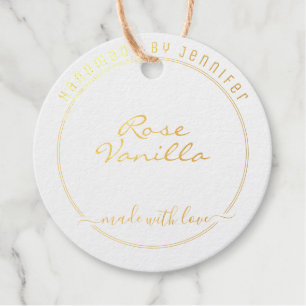 Chic Luggage Foil Gift Tag Template Small Business