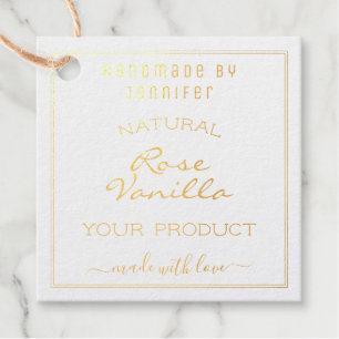 Chic Luggage Foil Gift Tag Template Small Business