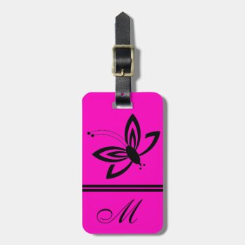 Chic Luggage/gift Tag_butterfly 07_220  Monogram Luggage Tag by GiftMePlease at Zazzle