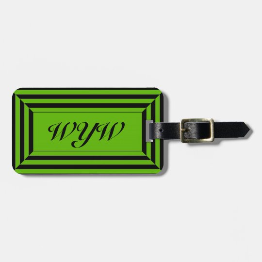 CHIC LUGGAGE/GIFT TAG_GEOMETRIC _2 74 GREEN LUGGAGE TAG