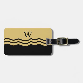 Chic Luggage/gift Tag_mod Wavey Stripes Luggage Tag by GiftMePlease at Zazzle