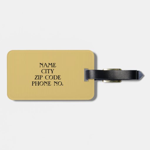 CHIC LUGGAGE/GIFT TAG_ SOLID 43/MONOGRAM LUGGAGE TAG Zazzle