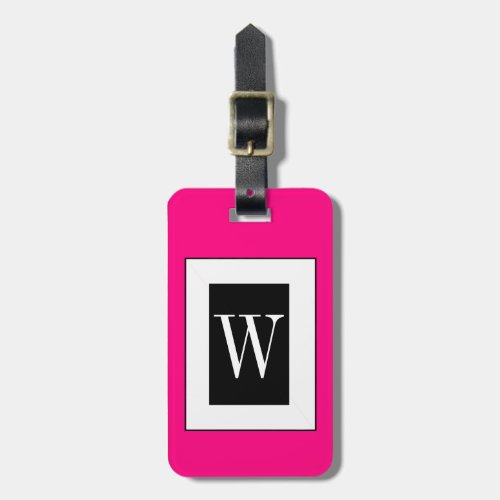 CHIC LUGGAGE TAG_230 HOT PINKBLACKWHITE LUGGAGE TAG