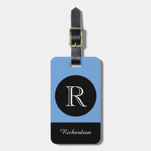 CHIC LUGGAGE TAG_BLACKBLUEWHITE INITIALNAME LUGGAGE TAG