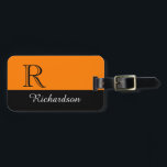 CHIC LUGGAGE TAG_BLACK/ORANGE/WHITE INITIAL/NAME TAG<br><div class="desc">CHIC LUGGAGE TAG_BLACK/32 ORANGE/WHITE , WITH INITIAL/NAME  HORIZONTAL</div>