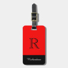 CHIC LUGGAGE TAG_BLACK/WHITE /RED