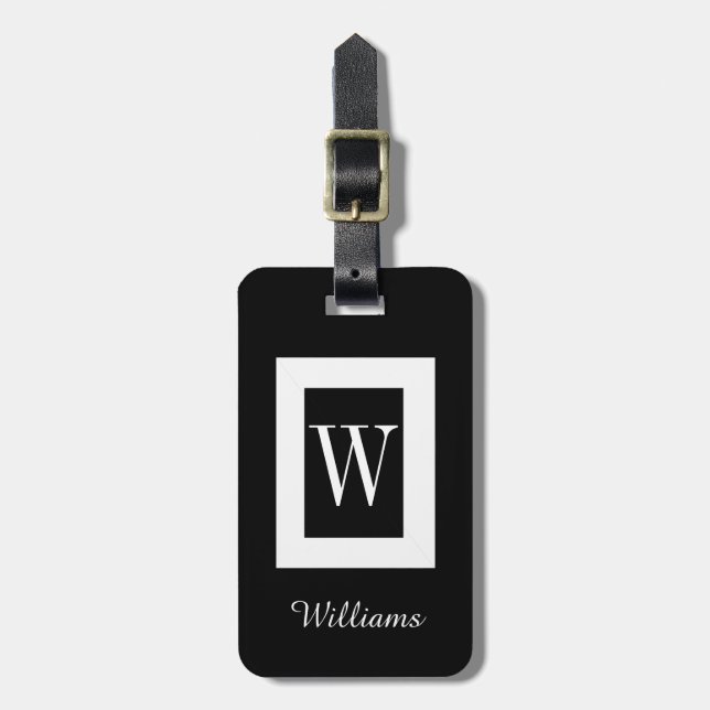 CHIC LUGGAGE TAG_BLACK/WHITE TAG (Front Vertical)