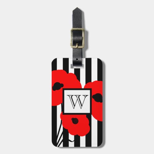 CHIC LUGGAGE TAG_MOD 01 RED POPPIES LUGGAGE TAG