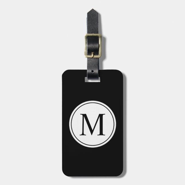 CHIC LUGGAGE TAG_WHITE/BLACK LUGGAGE TAG (Front Vertical)