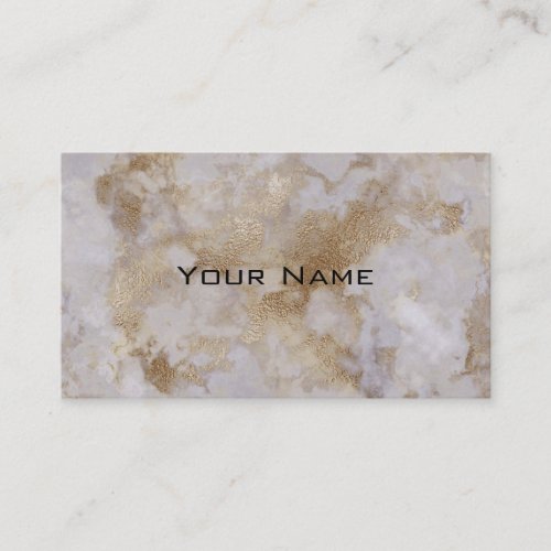 Chic Luxury Gray  Gold Marble Pattern Background Business Card