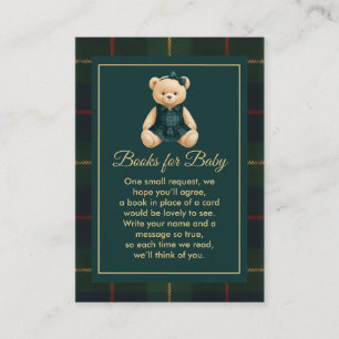 Chic Luxury Teddy Bear Baby Shower Enclosure Card