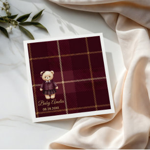 Chic Luxury Teddy Bear baby shower Napkins