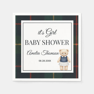 chic Luxury Teddy Bear baby shower  Napkins