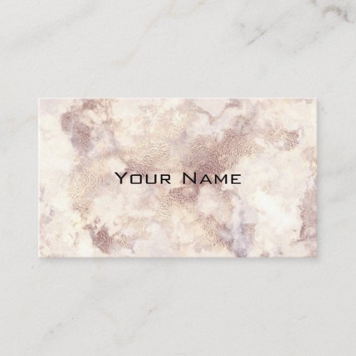 Chic Luxury Vintage White Gray Gold Marble Pattern Business Card
