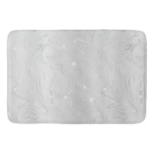 Chic Luxury White Silver Glitter Pattern