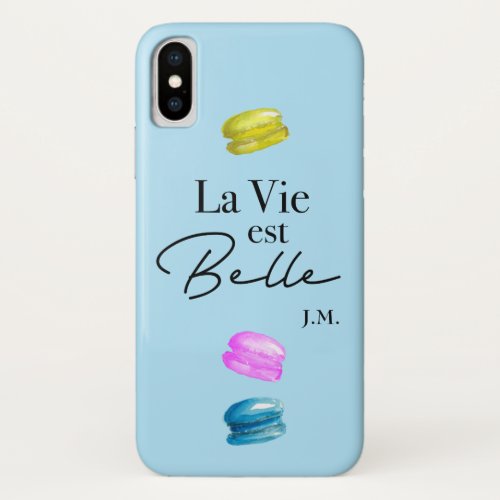 Chic Macaron Customizable French Macaron Phone C iPhone X Case