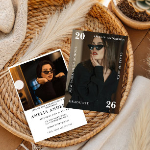 Chic Magazin Senior Graduate, Modern Graduation Invitation
