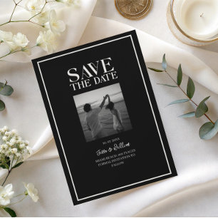 Chic Magazine Style Save the Date Invitation