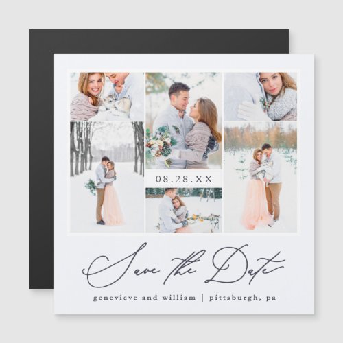 Chic Magnetic Photo Wedding Save the Date