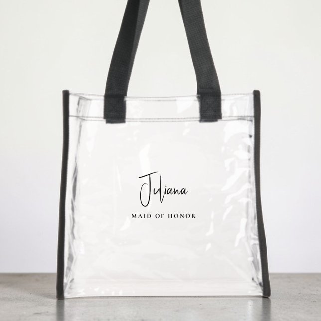 Chic Maid of Honor Clear Tote Bag (Creator Uploaded)