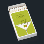 Chic Make It Thirty Dirty Martini Birthday Green Matchboxes<br><div class="desc">Celebrate in style with our Chic Make It Thirty Dirty Martini Birthday Green Matchboxes! These eye-catching matchboxes feature a chic Martini with a little humor,  perfect for setting the tone for a flirty and fun 30th birthday bash. Make your milestone unforgettable with these exciting party supplies!</div>